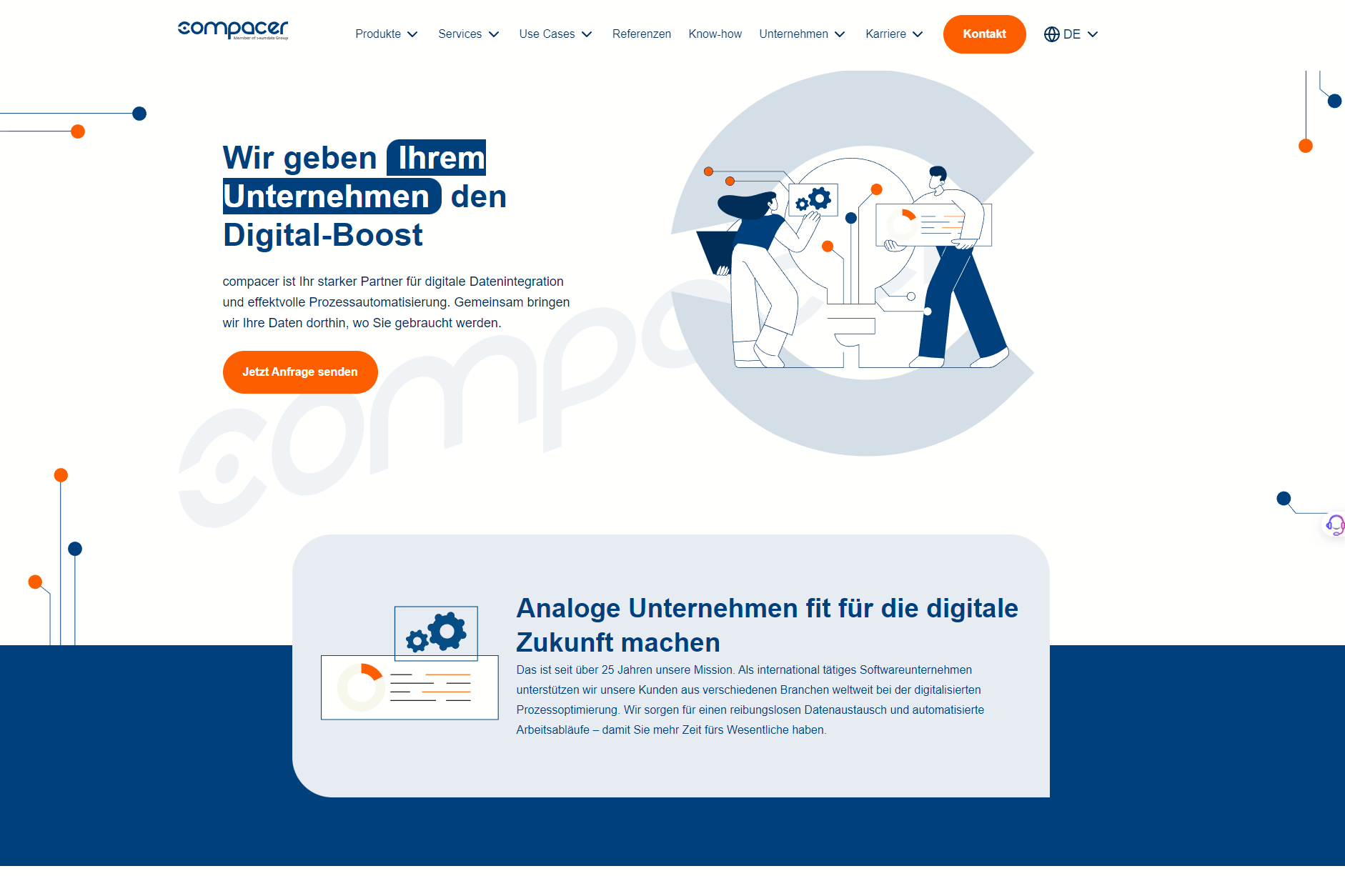 compacer_screenshop screenshot der webseite von compacer